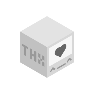 A vector illustration of an isometric cube with a happy face. A heart is shown on its 